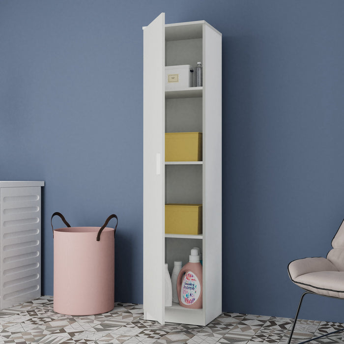 MUEBLES PITARCH Armario Multiusos 1 Puerta Blanco