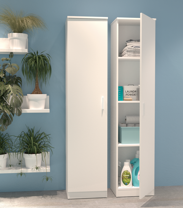 MUEBLES PITARCH Armario Multiusos 1 Puerta Blanco
