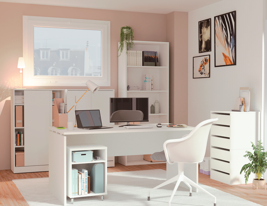 MUEBLES PITARCH Mesa Despacho Rivoli Blanco/pivote Blanco