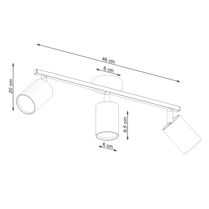 SOLLUX SL.1125 Lámpara de Techo LEMMI 3 Blanco