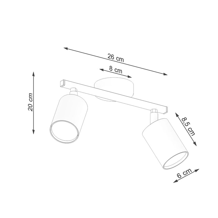 SOLLUX SL.1127 Lámpara de Techo LEMMI 2 Negro