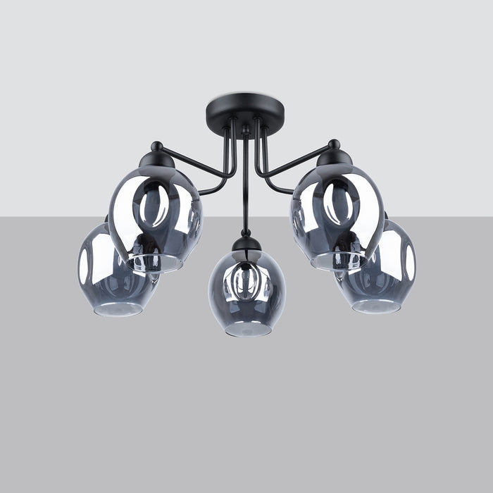 SOLLUX SL.1145 Lámpara FILLAN 5 Negro
