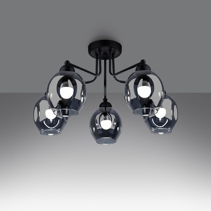 SOLLUX SL.1145 Lámpara FILLAN 5 Negro