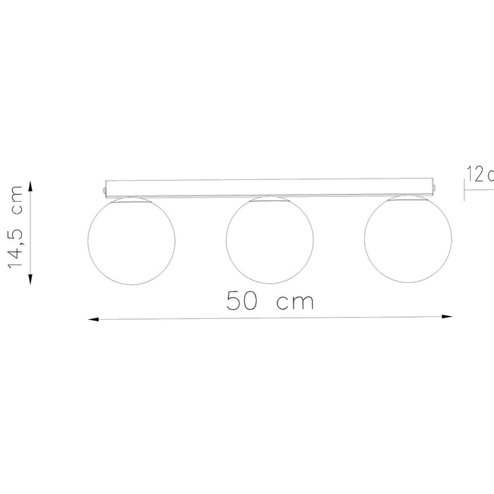 SOLLUX SL.1153 Lámpara de Techo YOLI 3 Negro