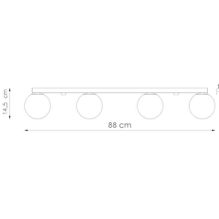 SOLLUX SL.1154 Lámpara de Techo YOLI 4 Negro
