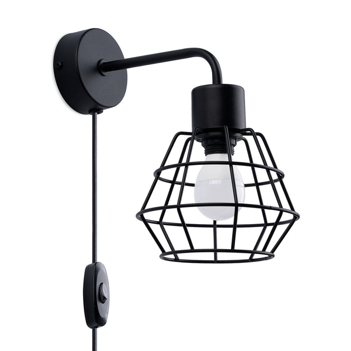 SOLLUX SL.1164 SUBA Lámpara de Pared E27 Negro