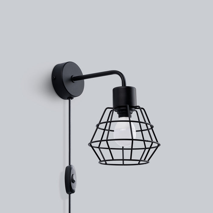 SOLLUX SL.1164 SUBA Lámpara de Pared E27 Negro
