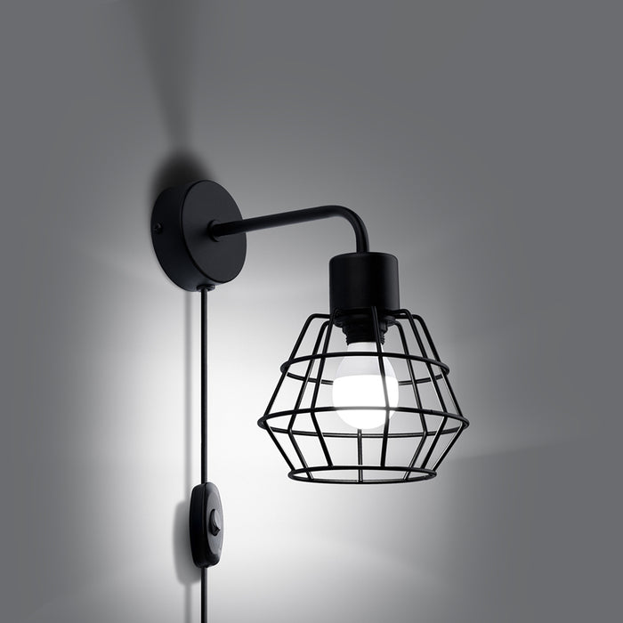 SOLLUX SL.1164 SUBA Lámpara de Pared E27 Negro