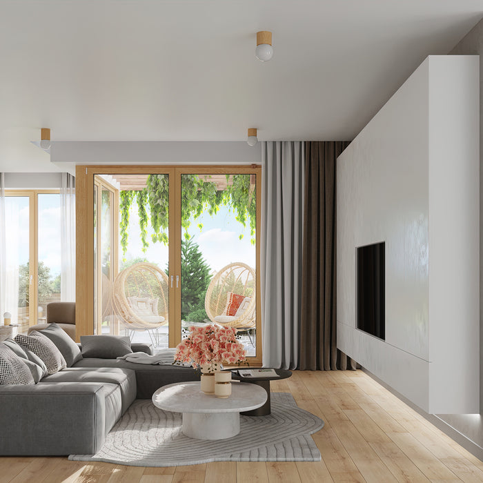 SOLLUX SL.1191 BOOMO Lámpara de Techo G9 Madera Natural