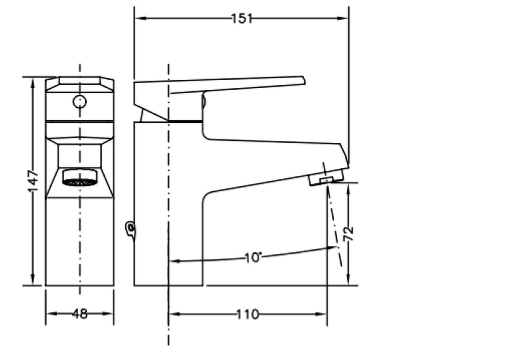 GENEBRE 64130 16 45 66 KLIP Grifo Monomando Lavabo Cromo