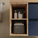 SALGAR BEQUIA Mueble de Baño con Lavabo 2 Cajones 2 Huecos Izquierda Azul Mate Roble
