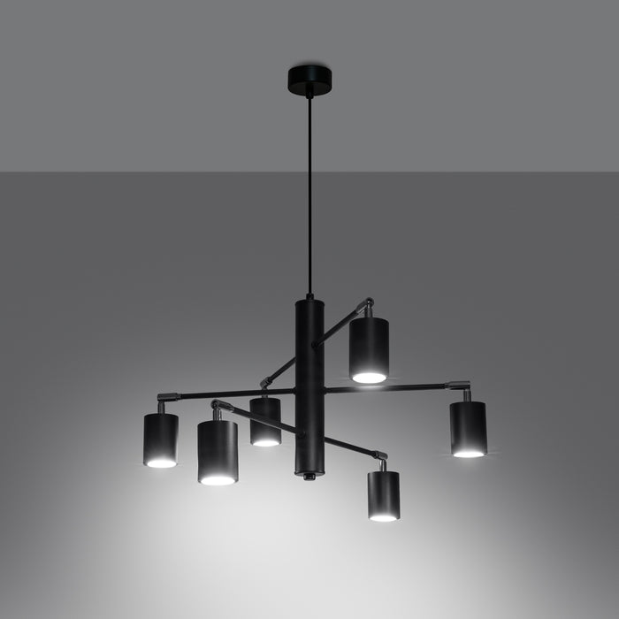 SOLLUX SL.1207 LEMMI Lámpara de Araña GU10 Negro
