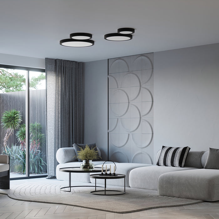 SOLLUX SL.1242 ONYX Plafón 30 Negro LED 3000K
