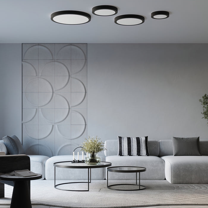 SOLLUX SL.1244 ONYX Plafón 40 Negro LED 3000K