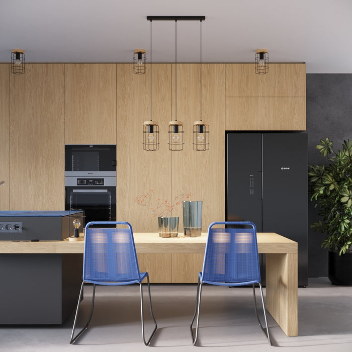 SOLLUX SL.1264 GOTTO Lámpara Colgante E27 Madera Negra