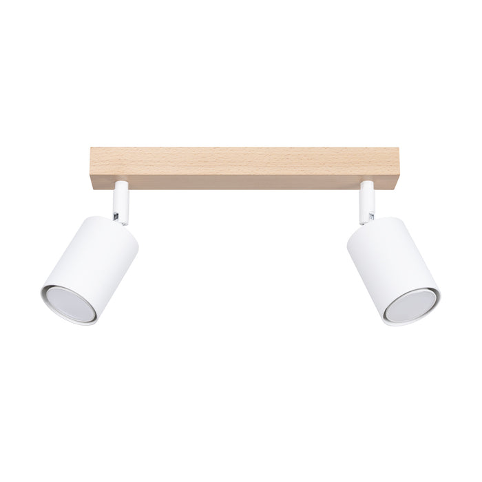 SOLLUX SL.1286 VERDO Lámpara de Techo GU10 Madera Blanca
