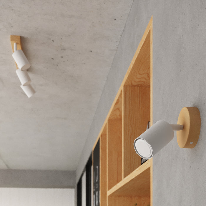 SOLLUX SL.1289 VERDO Lámpara de Techo GU10 Madera Blanca