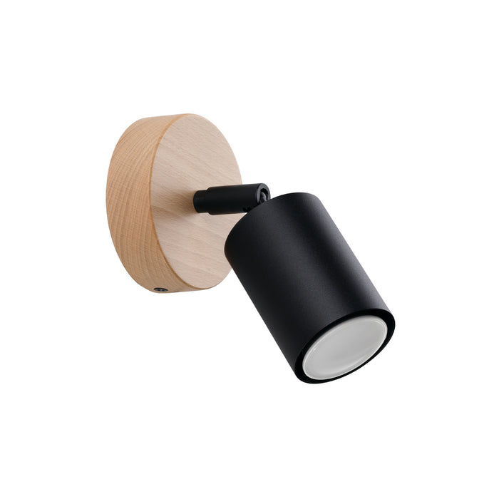 SOLLUX SL.1290 VERDO Lámpara de Pared GU10 Madera Negra