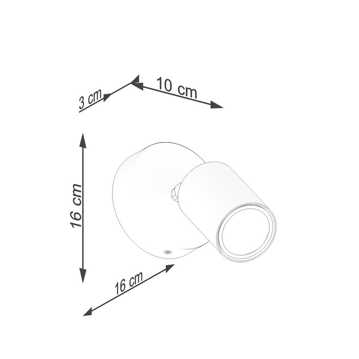 SOLLUX SL.1290 VERDO Lámpara de Pared GU10 Madera Negra