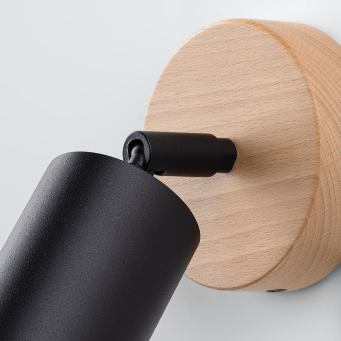 SOLLUX SL.1290 VERDO Lámpara de Pared GU10 Madera Negra