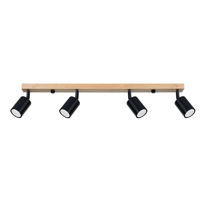 SOLLUX SL.1294 VERDO Lámpara de Techo GU10 Madera Negra