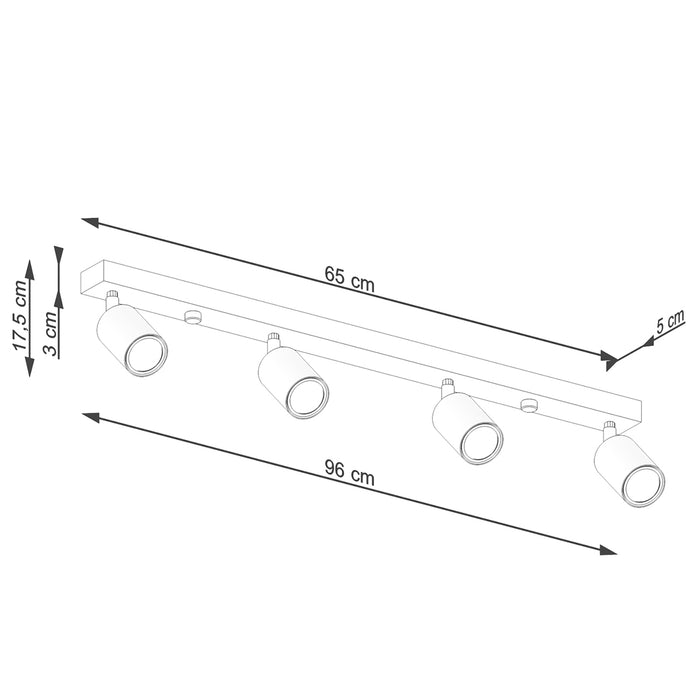 SOLLUX SL.1294 VERDO Lámpara de Techo GU10 Madera Negra