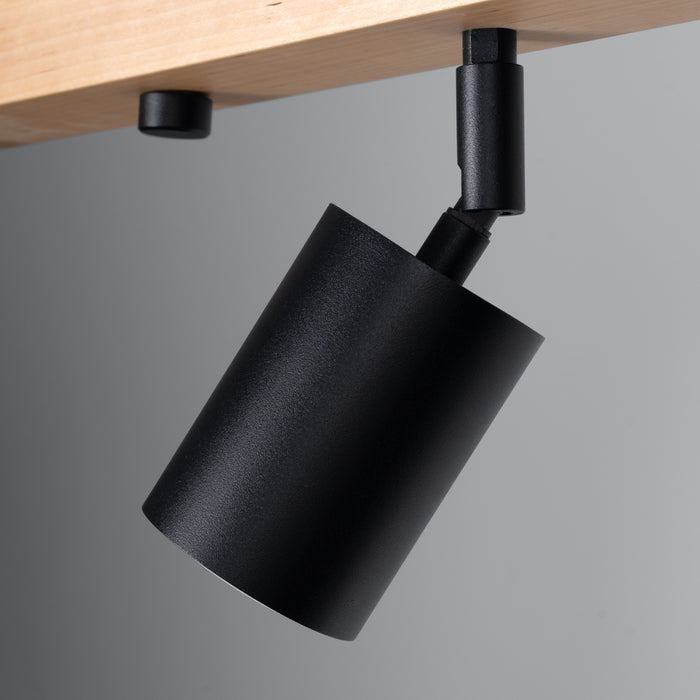 SOLLUX SL.1294 VERDO Lámpara de Techo GU10 Madera Negra