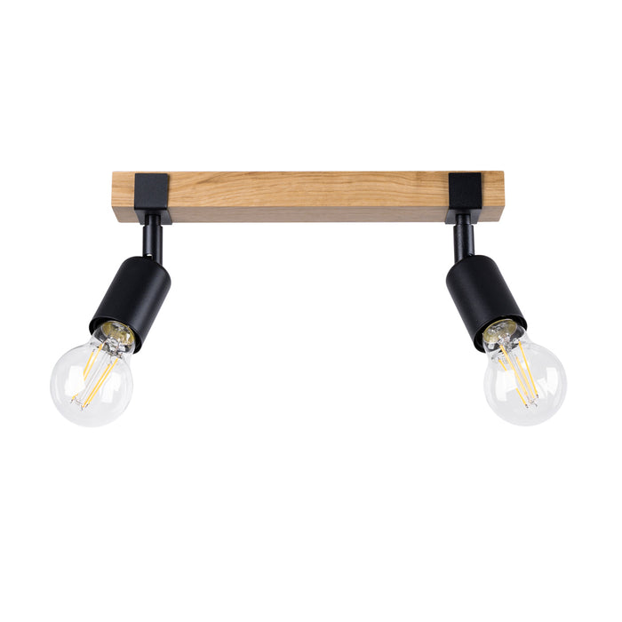 SOLLUX SL.1296 ZUCA Lámpara de Techo E27 Madera Negra