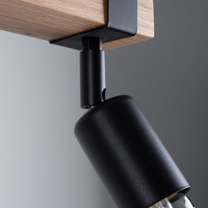 SOLLUX SL.1296 ZUCA Lámpara de Techo E27 Madera Negra