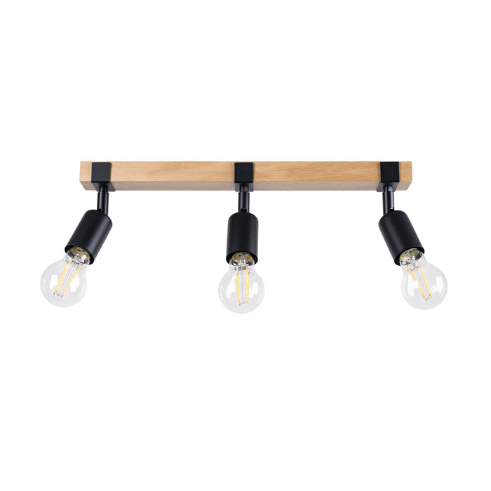 SOLLUX SL.1297 ZUCA Lámpara de Techo E27 Madera Negra