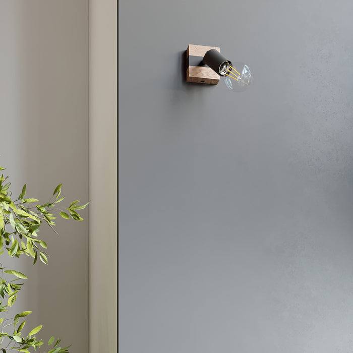 SOLLUX SL.1297 ZUCA Lámpara de Techo E27 Madera Negra