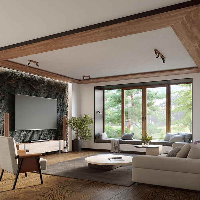 SOLLUX SL.1297 ZUCA Lámpara de Techo E27 Madera Negra