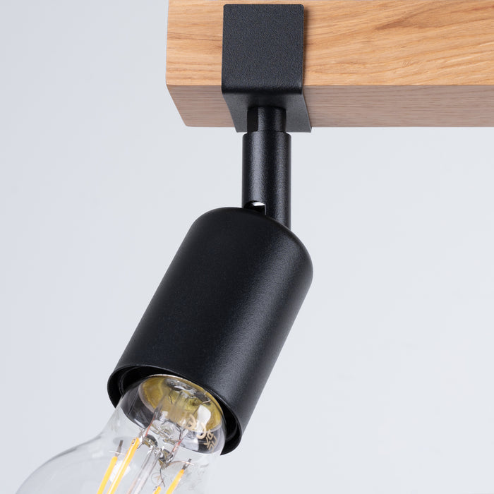 SOLLUX SL.1297 ZUCA Lámpara de Techo E27 Madera Negra