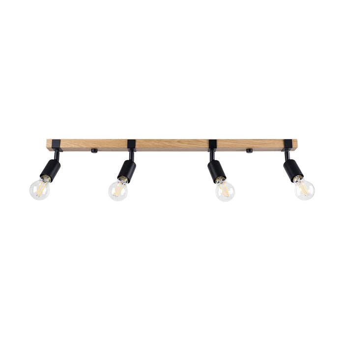 SOLLUX SL.1298 ZUCA Lámpara de Techo E27 Madera Negra