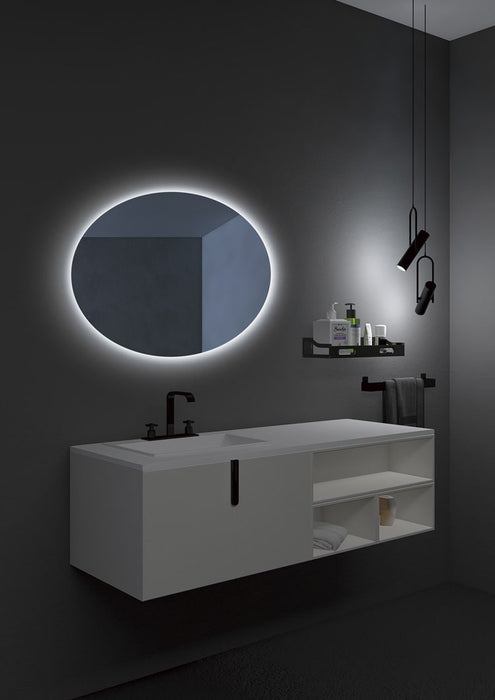 LEDIMEX OVAL019/100 OVAL Espejo LED Ovalado Retroiluminado Cromo 100x80 cm