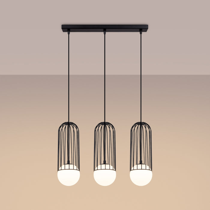 SOLLUX SL.1334 BRINA Lámpara Colgante 3L Negro