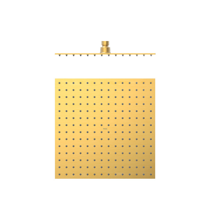 TRES 134315012OM COMPLEMENTOS DE DUCHA Rociador De Ducha Color Oro Mate 24K