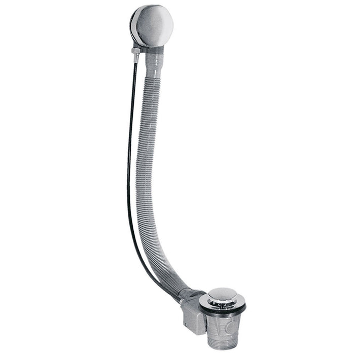 TRES 13453410 Desagüe Automático Bañera Con Rebosadero Tapón Ø43 mm Cromo