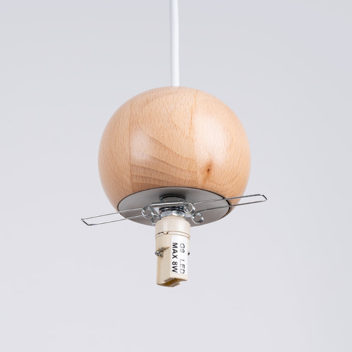 SOLLUX SL.1390 PEKKA Lámpara Colgante 1 Blanco/Madera Natural