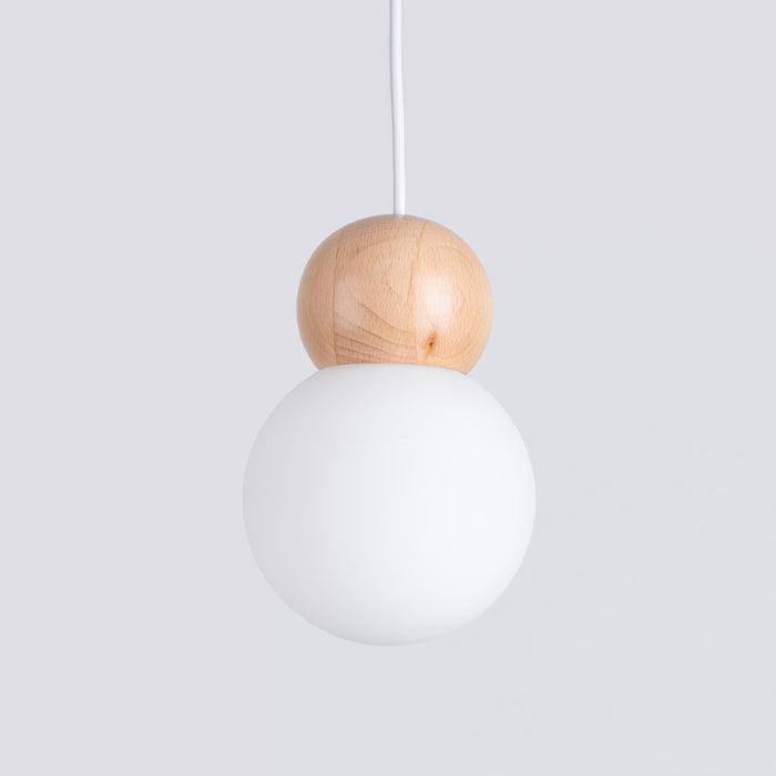 SOLLUX SL.1390 PEKKA Lámpara Colgante 1 Blanco/Madera Natural