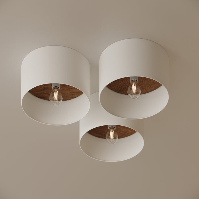 SOLLUX SL.1392 TELESTO Lámpara de Techo Blanco/Marrón Oscuro