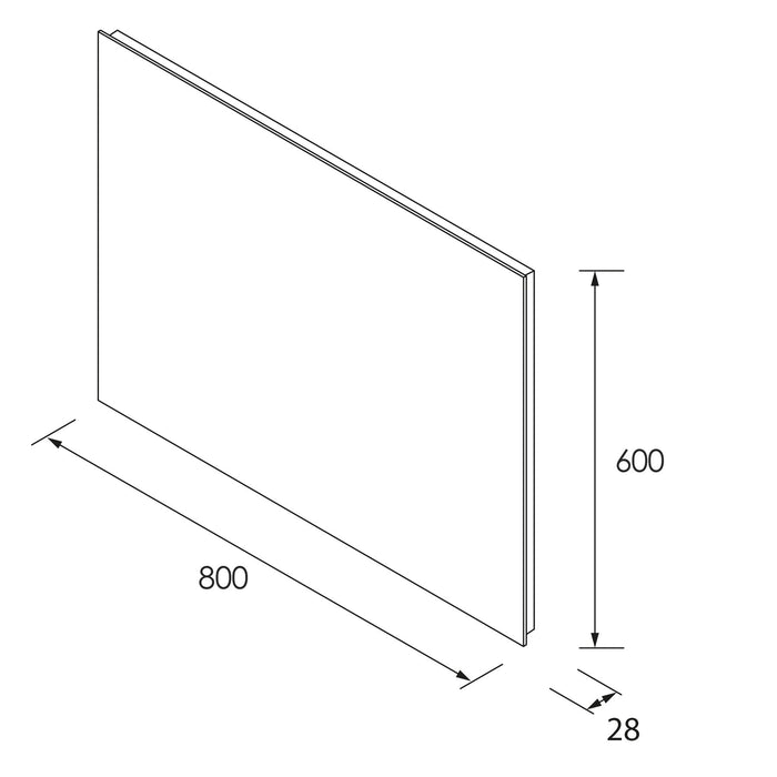 SALGAR BLOCK Espejo Horizontal/Vertical Con Luz