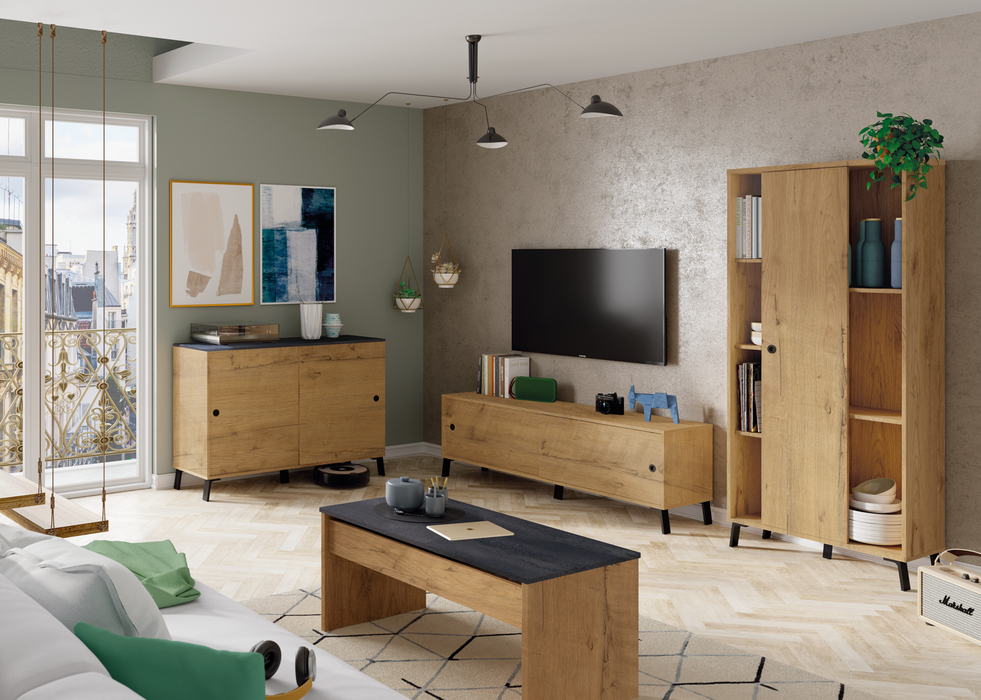 MUEBLES PITARCH Librería Kamet Roble Gold