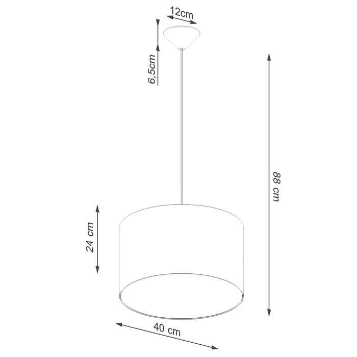 SOLLUX SL.1406 NOVA Lámpara Colgante 40 Negro