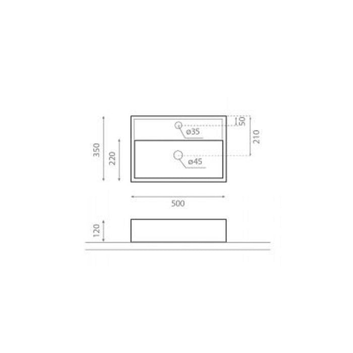 BATHCO 0017B TURIN Lavabo Encimera Blanco