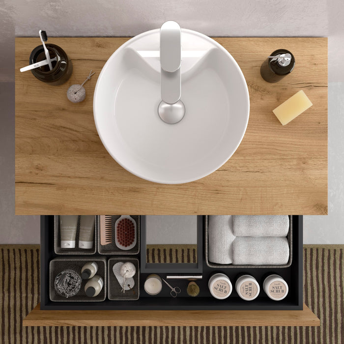 SALGAR 90771 LISBOA Lavabo Sobre Encimera Porcelana Blanco