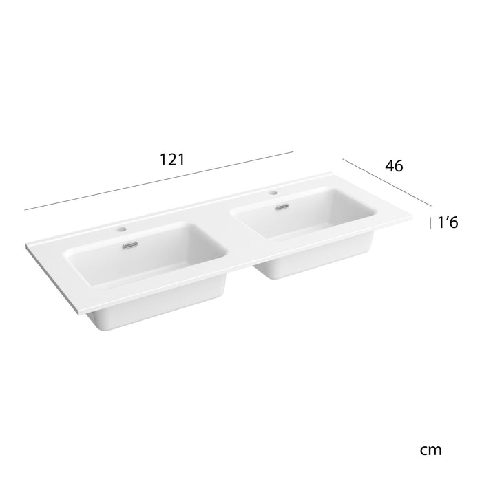 SALGAR 96312 BEQUIA Mueble de Baño con Lavabo 120 cm Roble África
