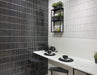 LA PLATERA PENCIL KROMO BLACK 35x35 Azulejo Pasta Blanca