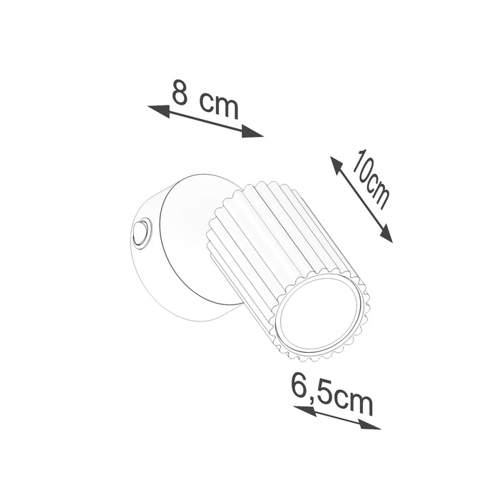 SOLLUX SL.2370 Aplique de pared KARBON marrón con interruptor