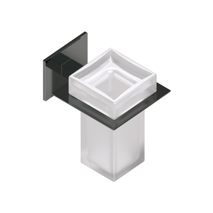 BELTRAN 10777 MONACO Portavaso Cromo Negro Adhesivo
